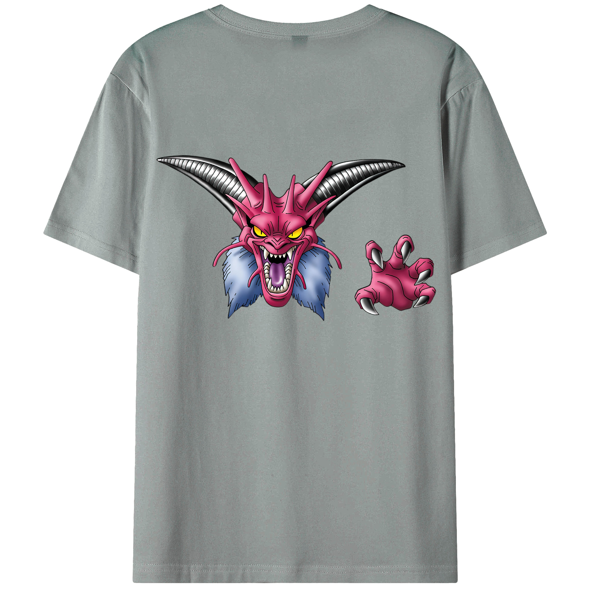 （画像用） ドラゴンクエスト Doragon Kuesuto Dragon Quest 綿100％ メンズ半袖Tシャツ（バックプリント） 通気性
